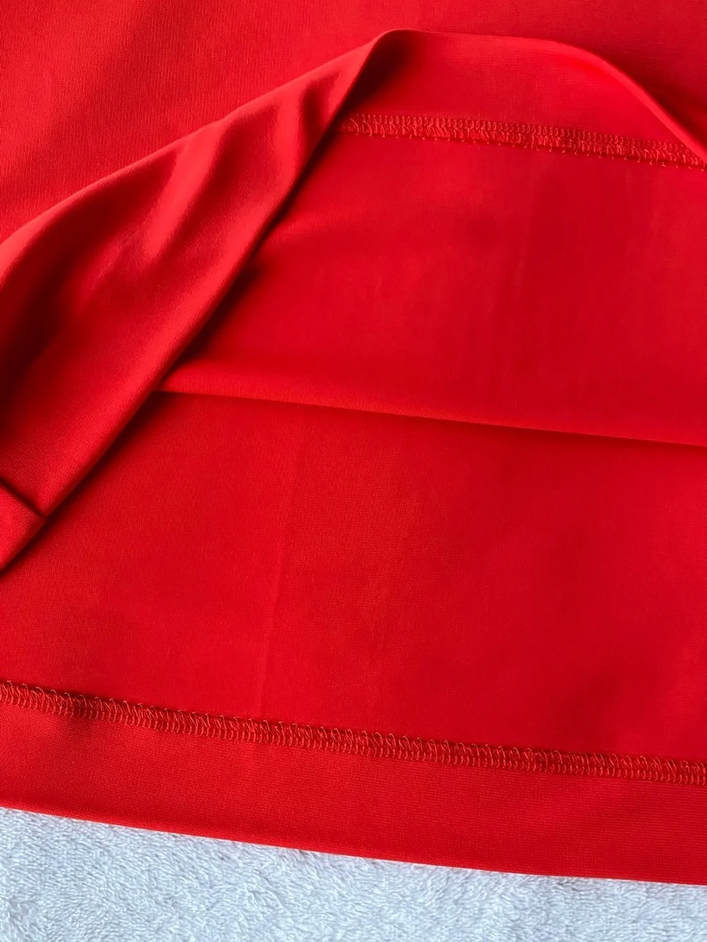 Ann Taylor Twist Front Jersey Dress Crimson Orange sz XL - Picture 9 of 15